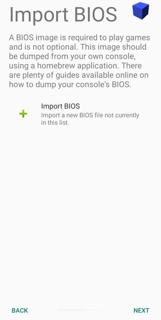 importing bios files to aethersx2