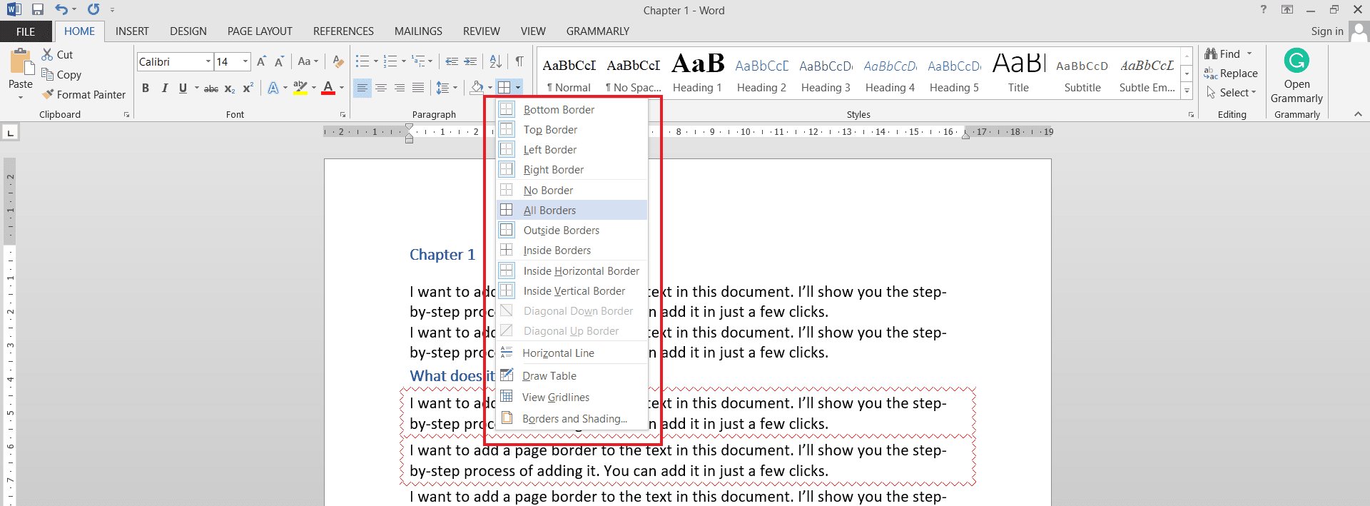 How to Add a Border in Word - TechObservatory