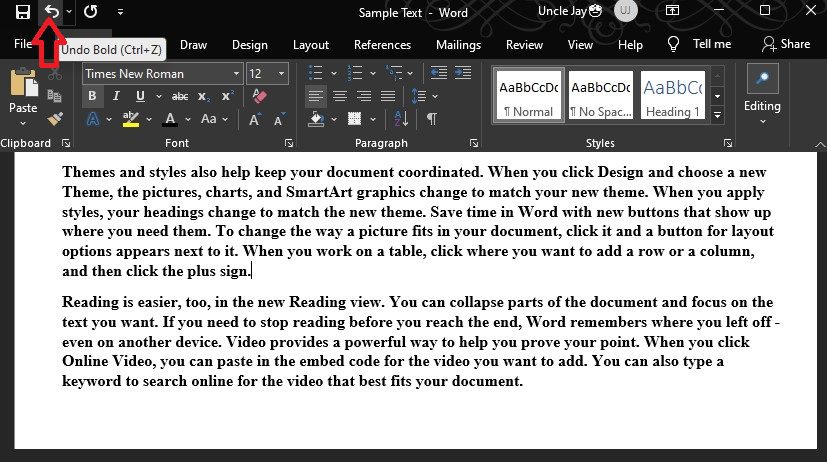 How to Undo and Redo in Word - TechObservatory