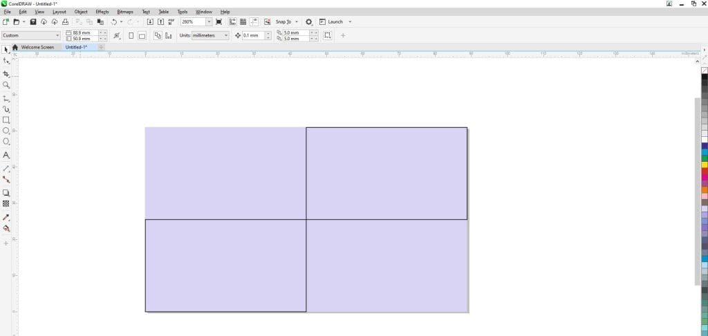 Placing smaller rectangles