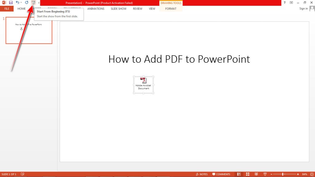 PowerPoint Start SlideShow icon