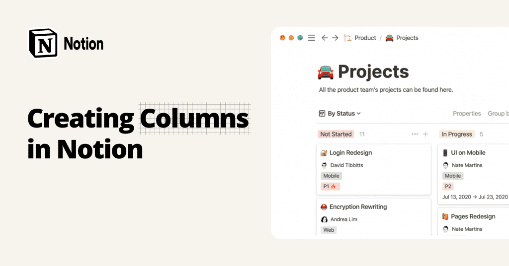 Notion Table Column Editor How to Create Columns in Notion - TechObservatory