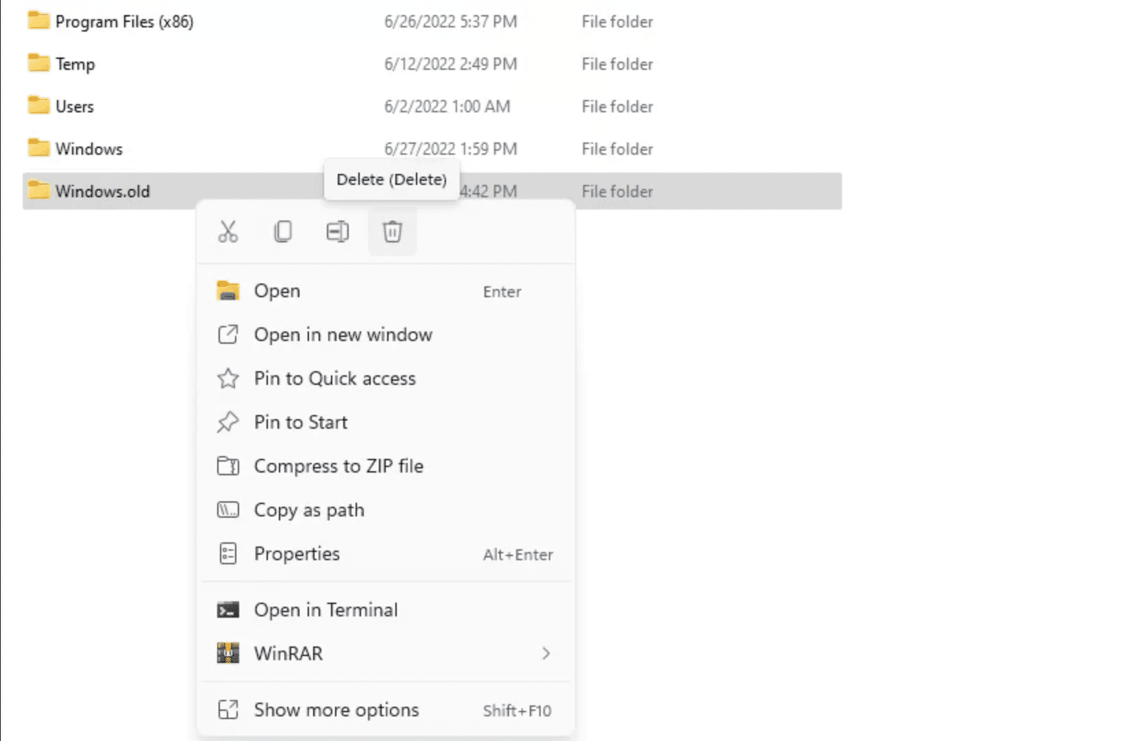 How to Delete Windows.old folder on Windows