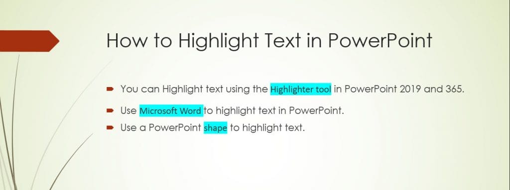 Powerpoint Slides Point Out Text How to Highlight Text in PowerPoint - TechObservatory