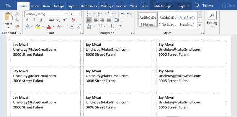 How to Make Labels in Word - TechObservatory