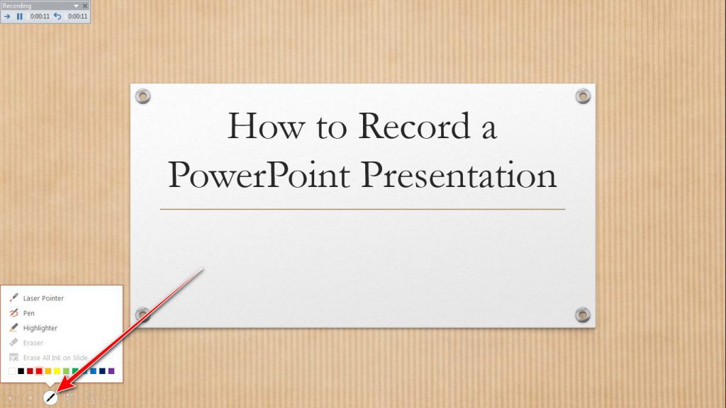 PowerPoint Pointer options