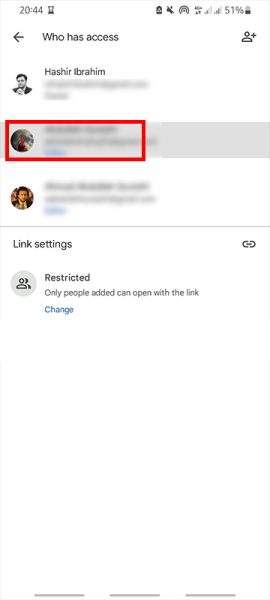 Removing specific access