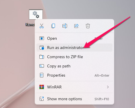 Right-click the batch file and select Run as Administrator.