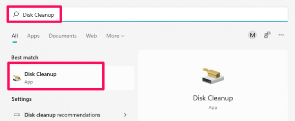 Open Disk Cleanup.