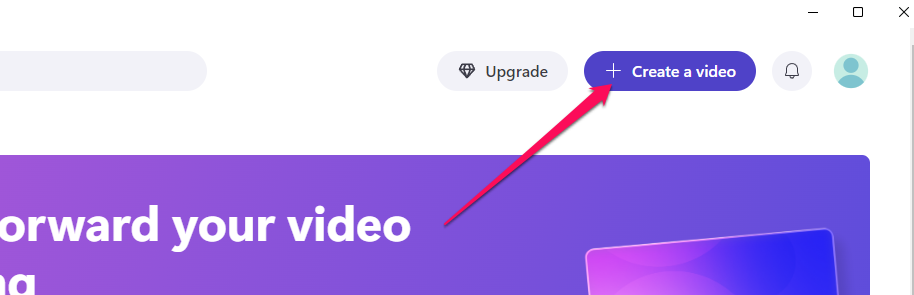Click Create a video.