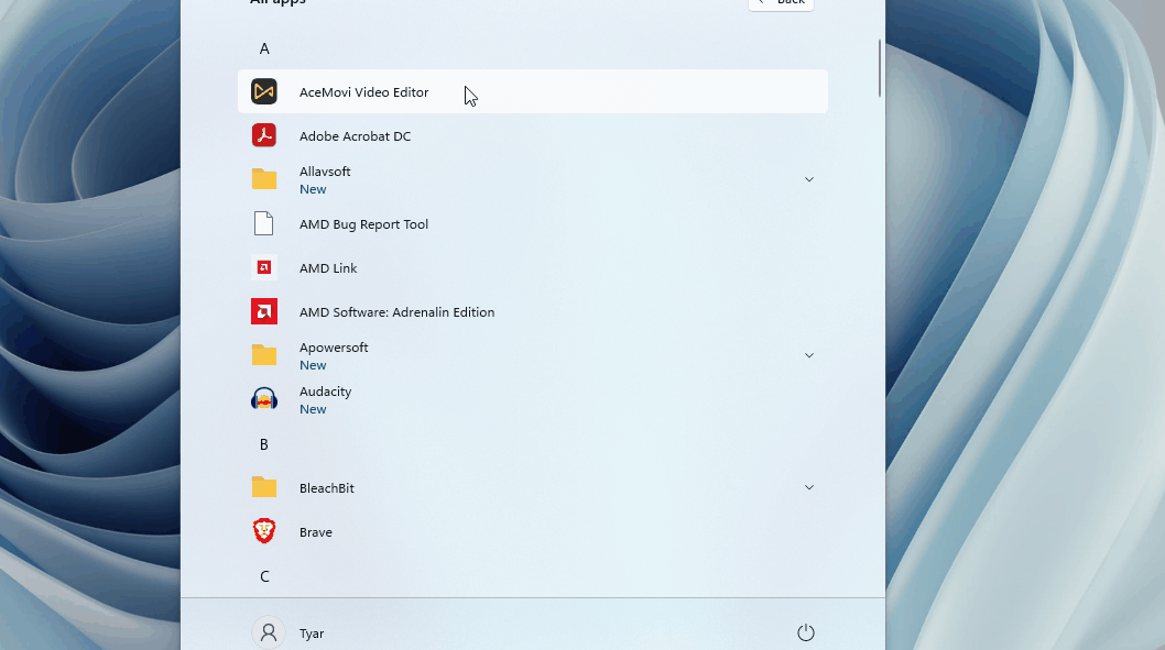 Click and drag the app icon from the Start menu onto your desktop.