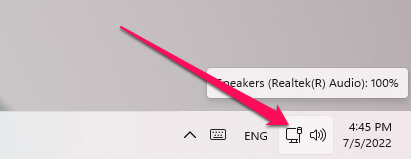 Click the Action Center icon.