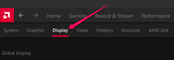 Click the Display tab.