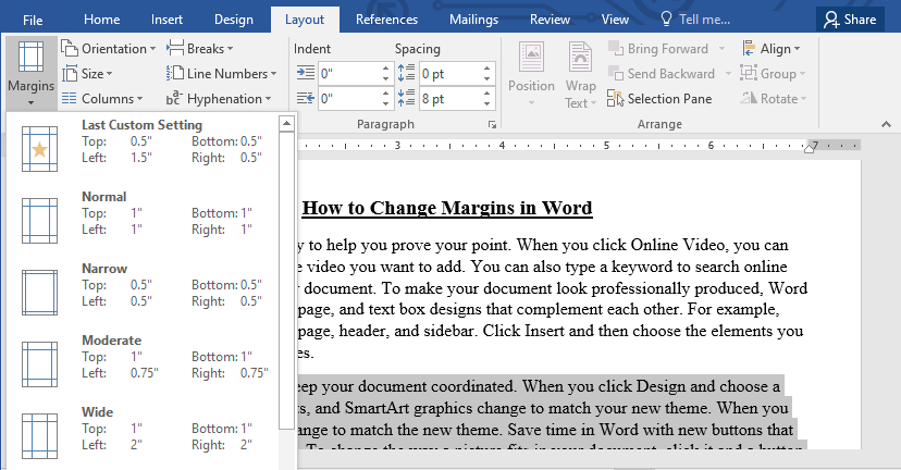 How to Change Margins in Word
