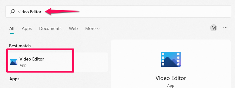 Open the Video Editor app.