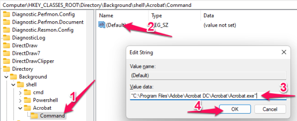 Paste the path, then click OK.