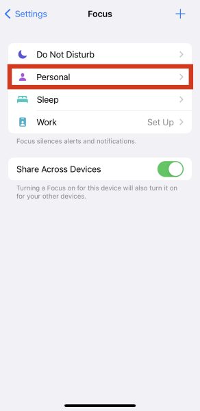 Pre-Installed Focus Modes on the iPhone