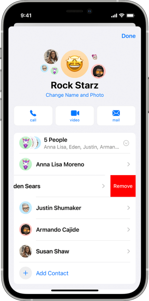 Removing Someone from a Text Message Group on iPhone