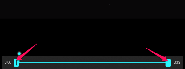Select the part of the video you want.