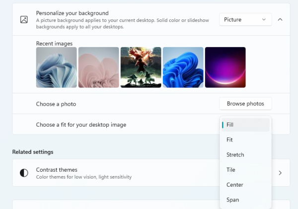 The Picture option.