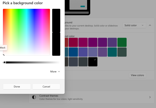 The Solid Color option.