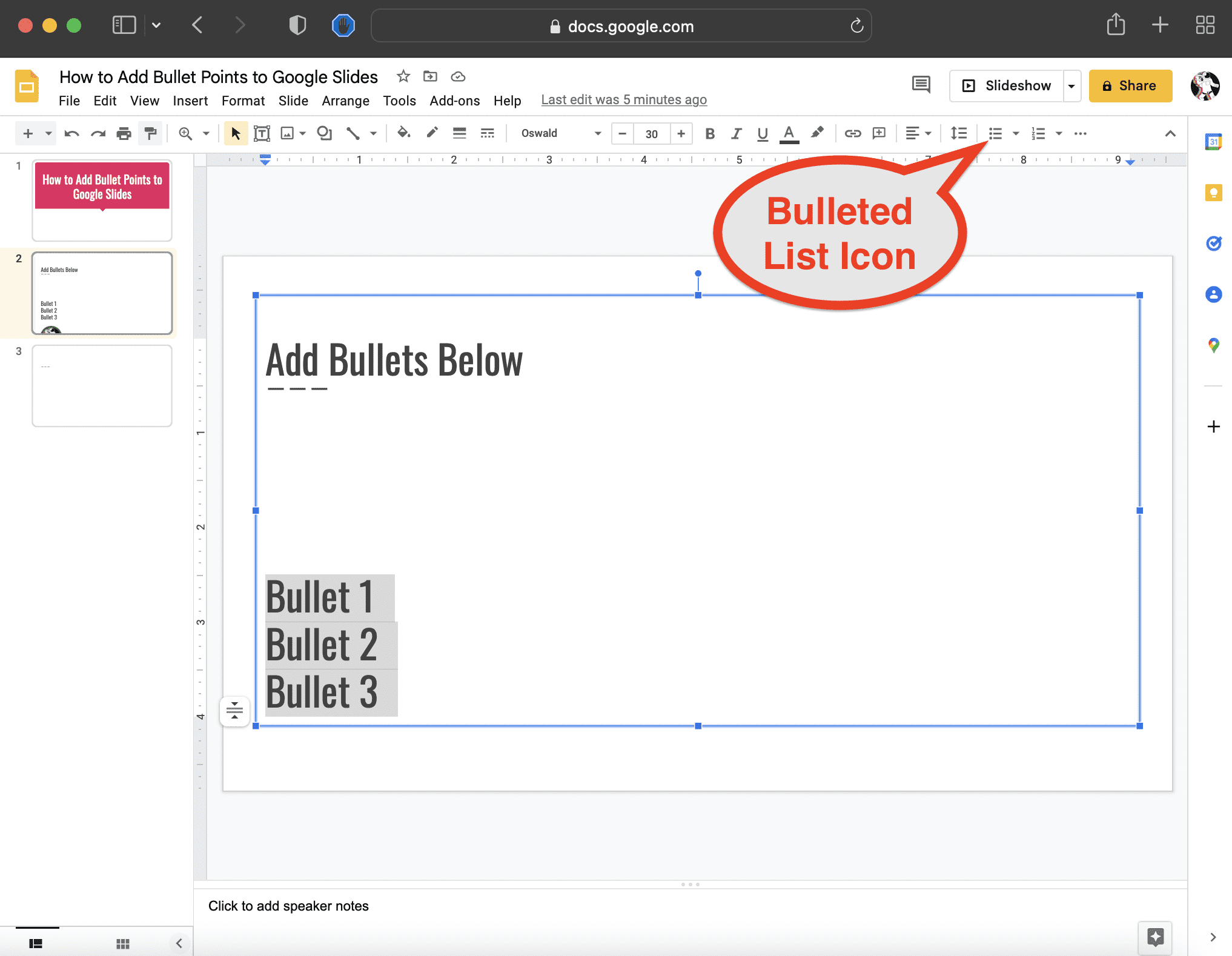 How to Add Bullet Points to Google Slides - TechObservatory