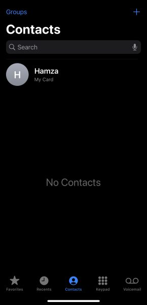 Hiding All Contacts on iPhone