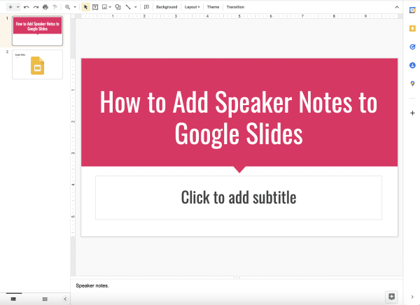 How to Use Speaker Notes in Google Slides - TechObservatory
