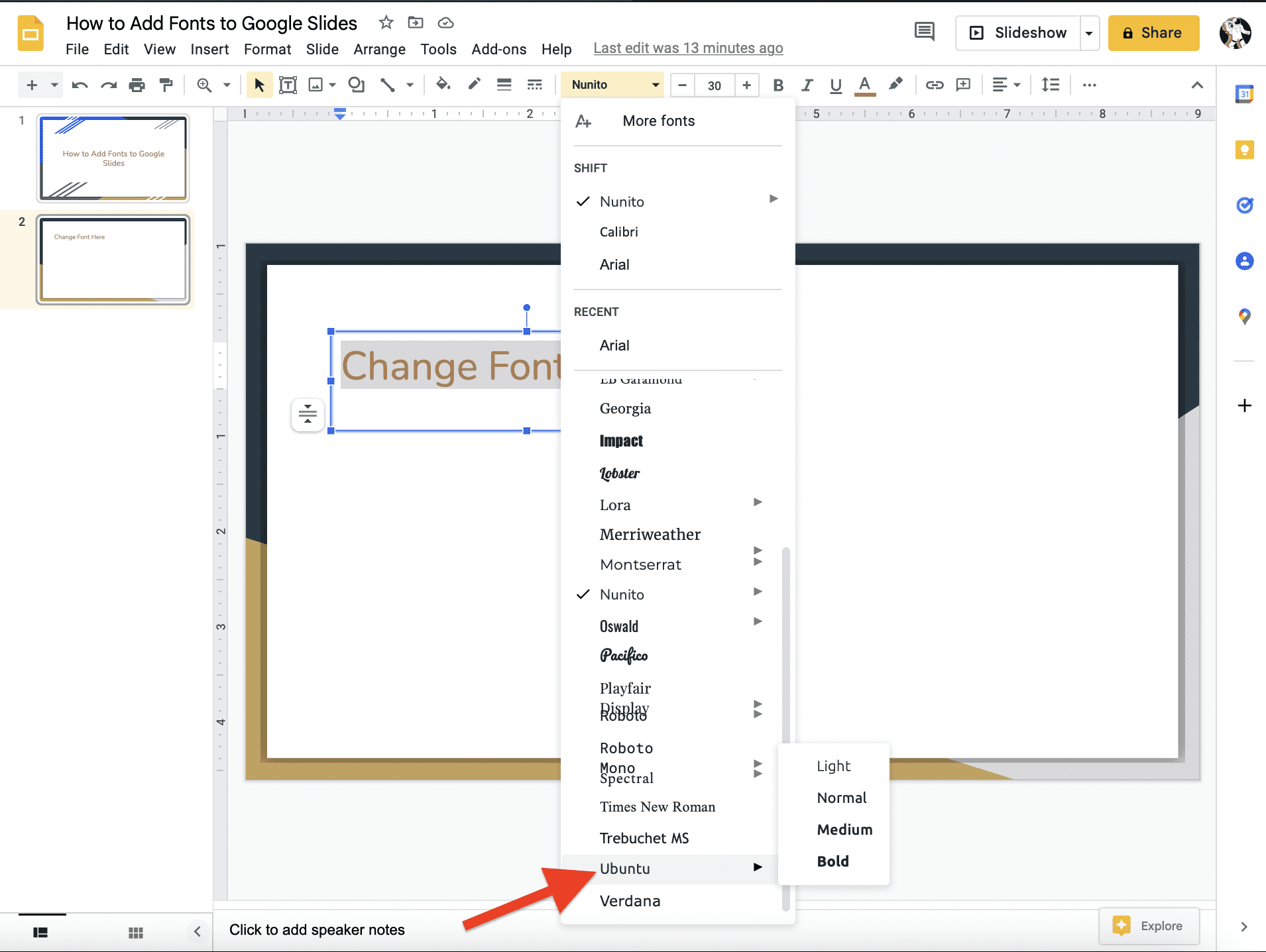 How to Add Fonts to Google Slides - TechObservatory