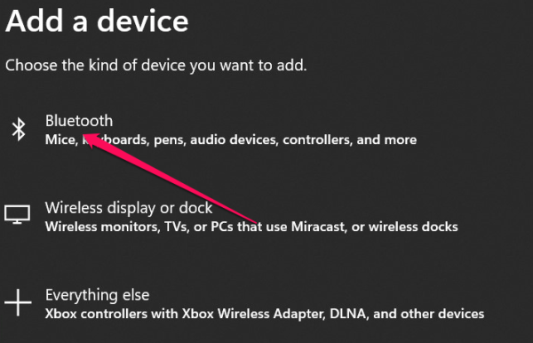 Press Bluetooth.