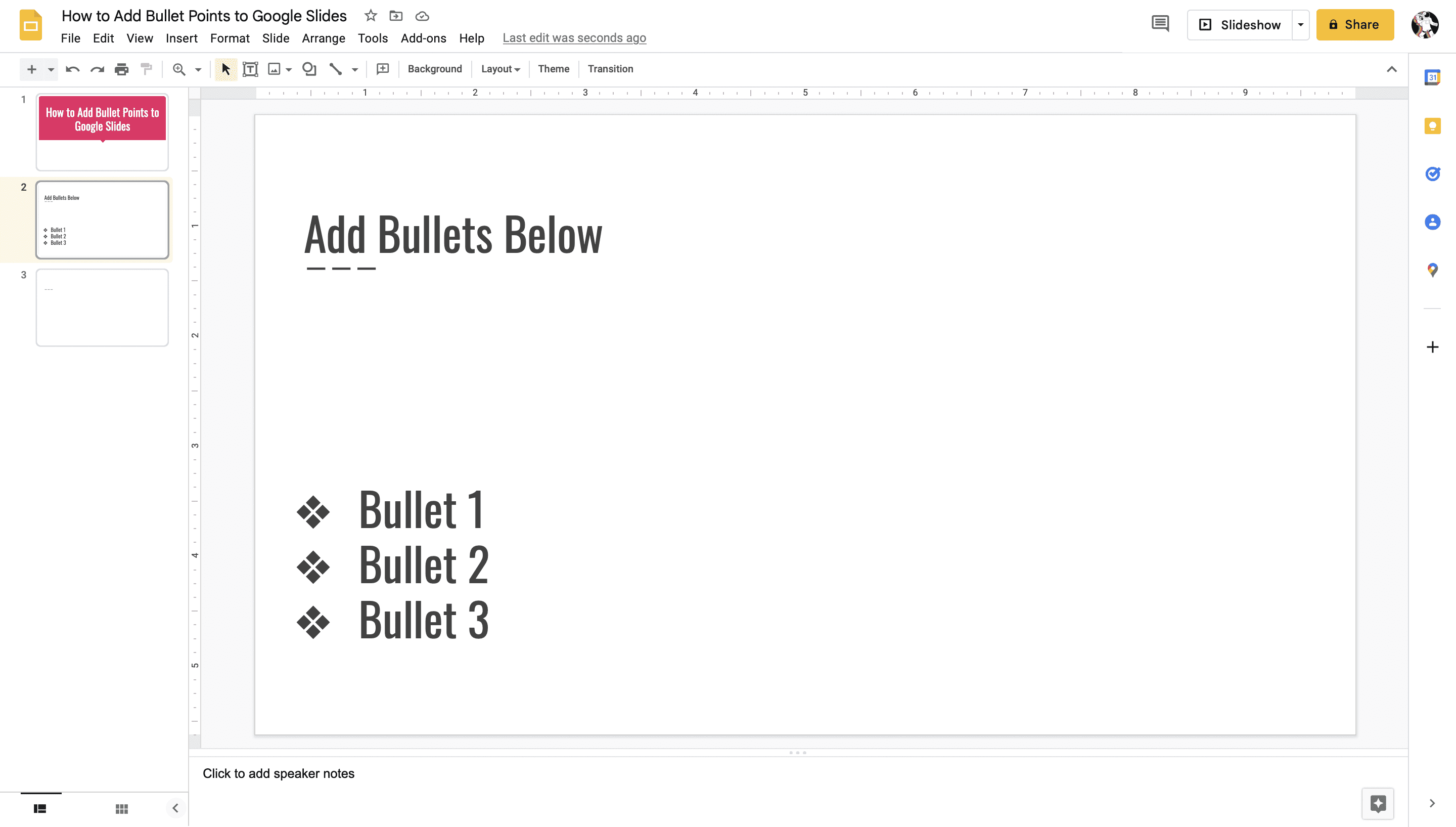 How to Add Bullet Points to Google Slides - TechObservatory