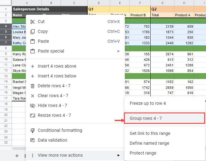 How to Group Rows or Columns in Google Sheets - TechObservatory