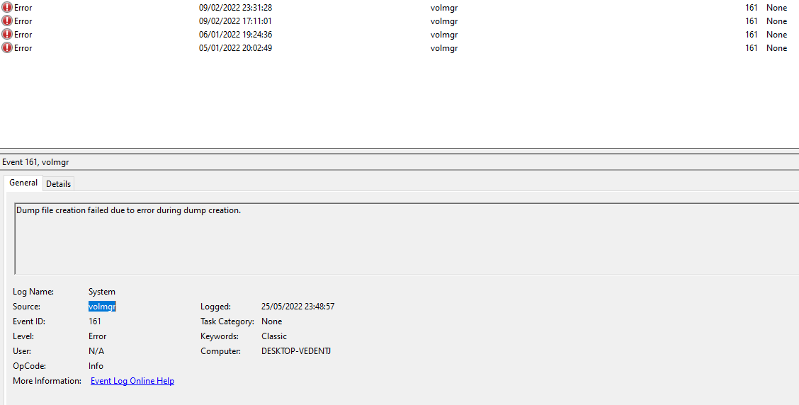 How to Fix 'Dump file creation failed due to error during dump creation